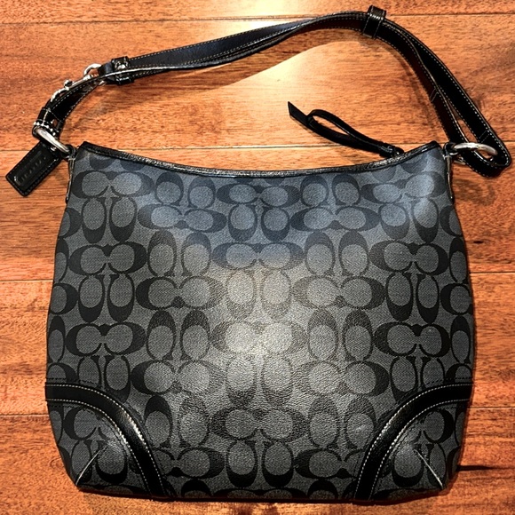 Black Coach Peyton Convertible Hobo Bag - Picture 3 of 9